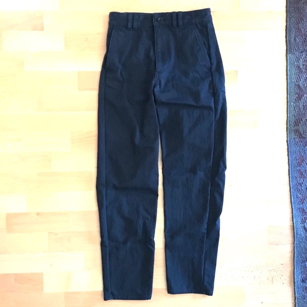 COS Pants stretch cotton Dark Blue Size 2